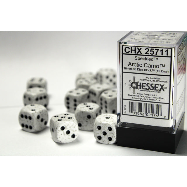 Chessex: Speckled 16mm D6 Arctic Camo (x12)
