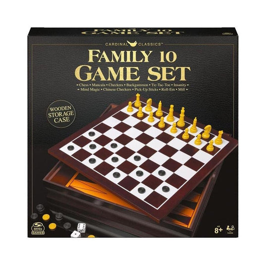 Cardinal Classics: Wooden 10in1 Family Game Set In Case