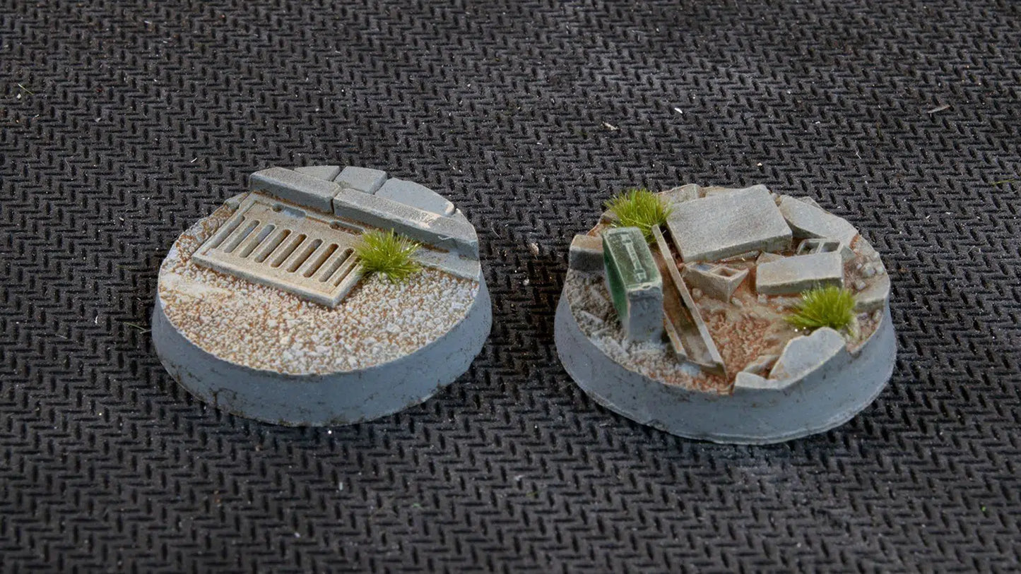 Gamers Grass: Bases Urban Warfare Round 25mm (x10)