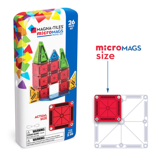 Magna-Tiles: Micromags Travel 26pc Set
