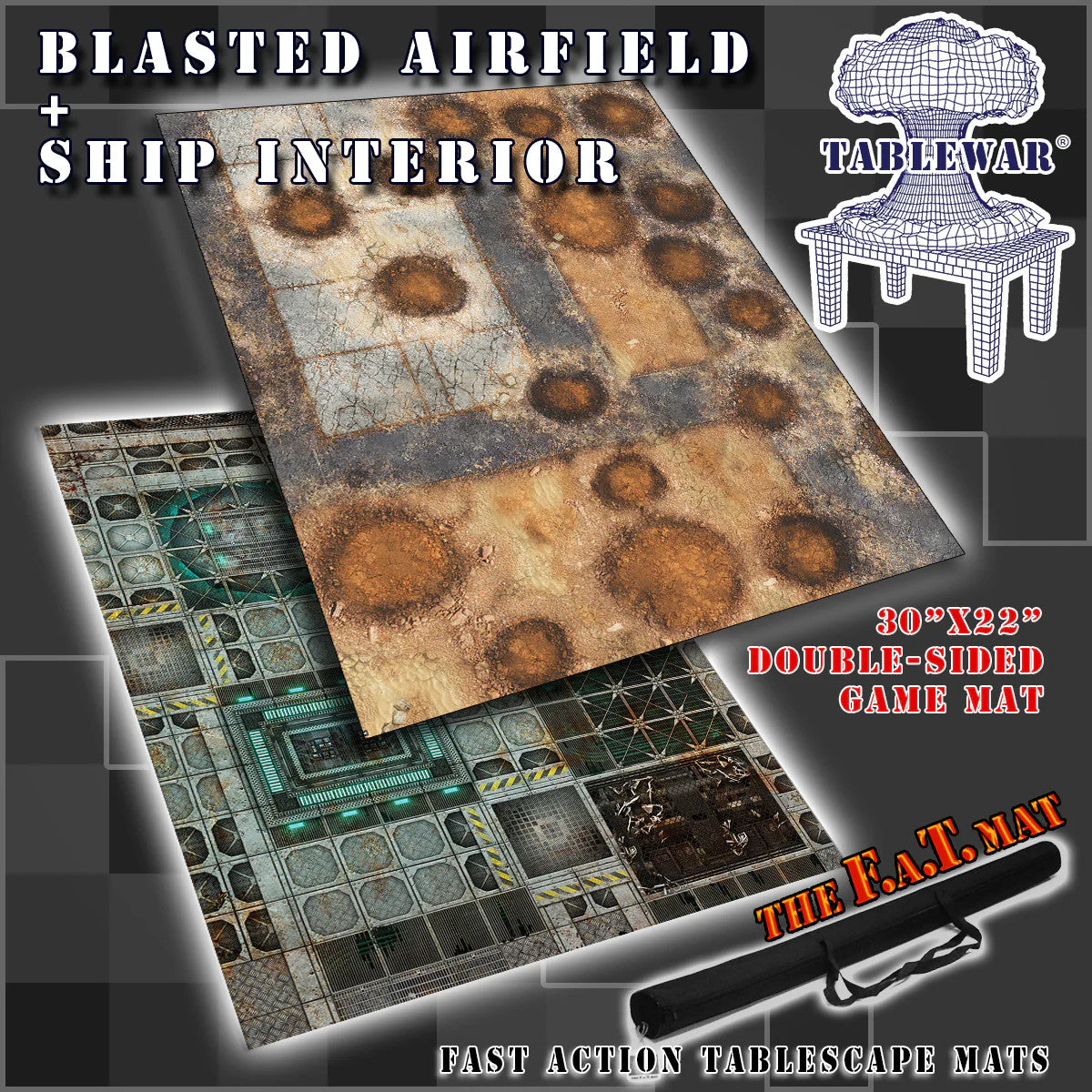 The F.A.T. Mat: 30x22" Blasted Airfield + Ship Interior Gaming Mat