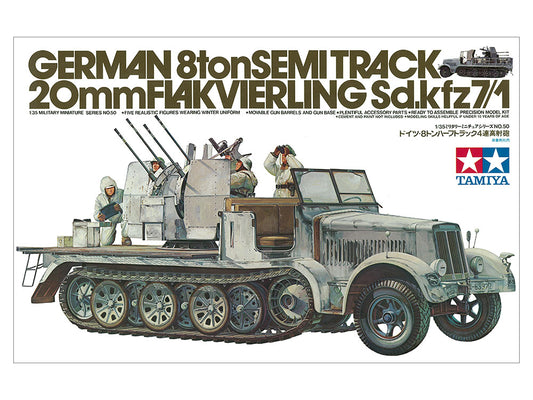 Tamiya: 1/35 German 8ton Semi Track 20mm Flakvierling Sd.kfz7/1 35050