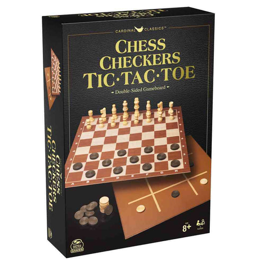 Cardinal Classics: 3in1 Chess, Checkers & Tic Tac Toe