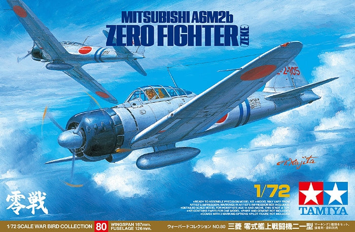 Tamiya: 1/72 Mitsubishi A6M2b Zero Fighter Zeke 60780