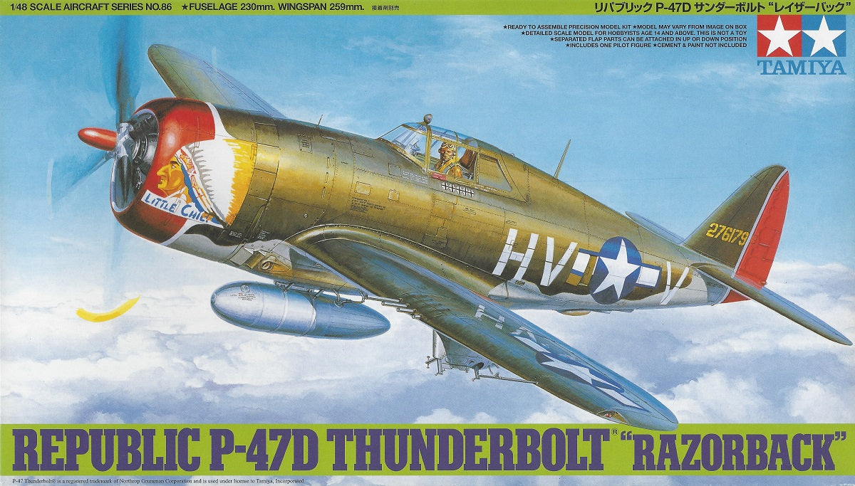 Tamiya: 1/48 Republic P-47D Thunderbolt Razorback 61086