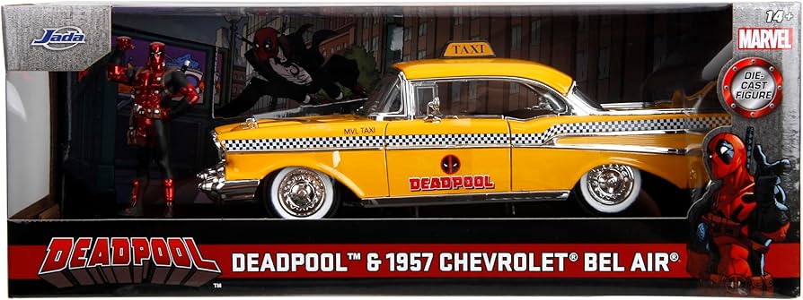 Jada: 1/24 Deadpool 1957 Chevy Bel Air Taxi with Deadpool