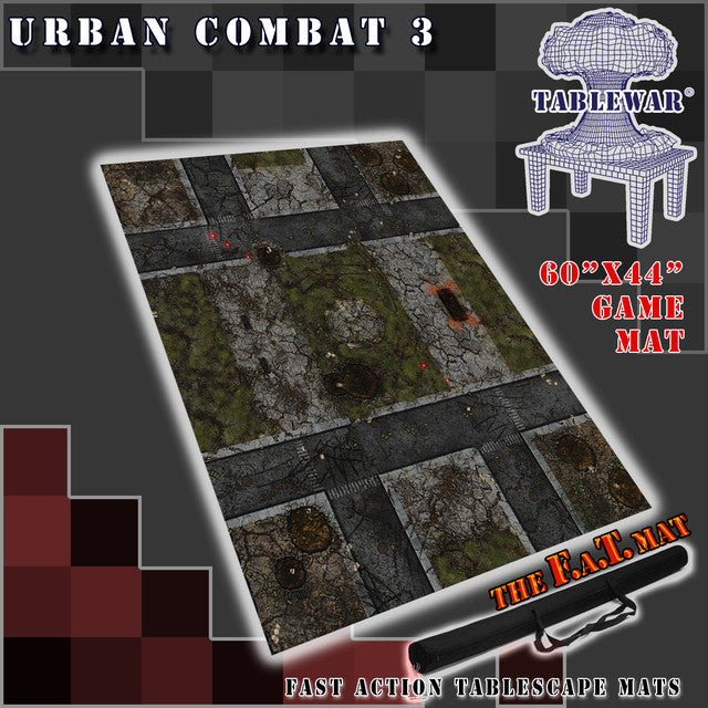 The F.A.T. Mat: 60x44" Urban Combat 3 Gaming Mat