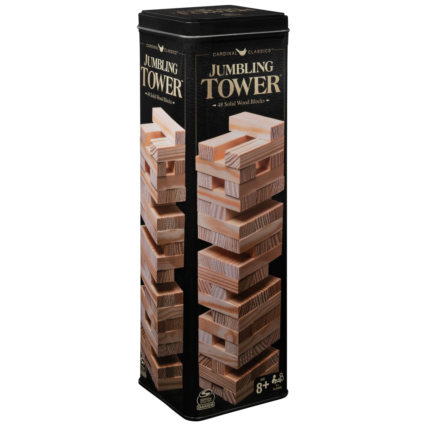 Cardinal Classics: Wooden Jumbling Tower In Tin 48pc