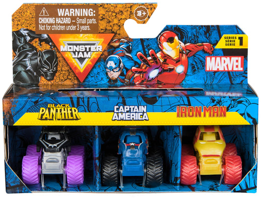 Monster Jam: 1/87 Marvel Mini Trucks 3-Pack (Assorted - One Randomly Selected)