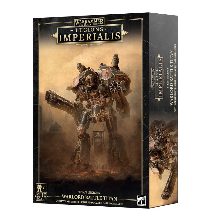 Legions Imperialis: Titan Legions Warlord Titan with Volkite Destructor and Macro-Gatling Blaster