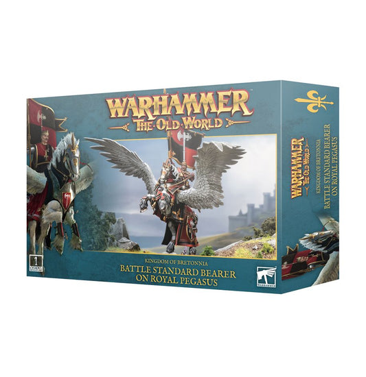 The Old World: Kingdom of Bretonnia Battle Standard Bearer on Royal Pegasus
