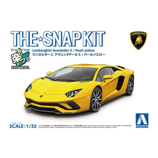 Aoshima: 1/32 Snap Kit Lamborghini Aventador S Pearl Yellow 06346