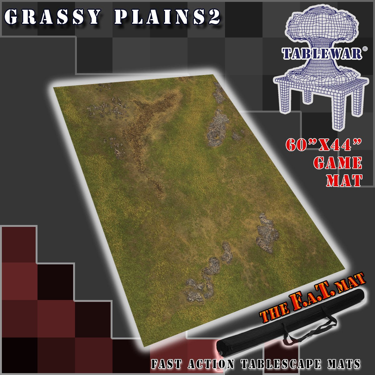 The F.A.T. Mat: 60x44" Grassy Plains 2 Gaming Mat