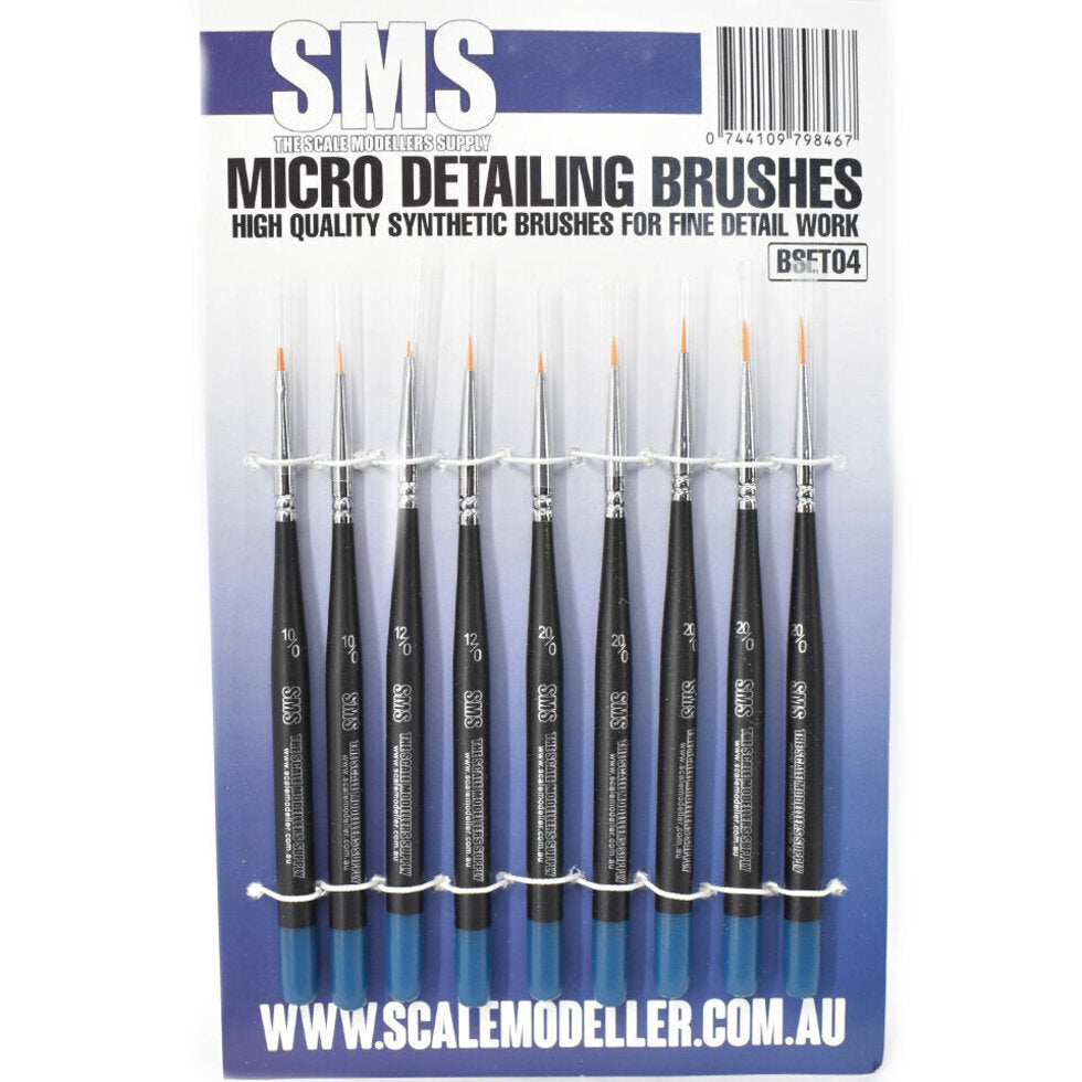 SMS: Synthetic Micro Detailing Brush Set 9pc