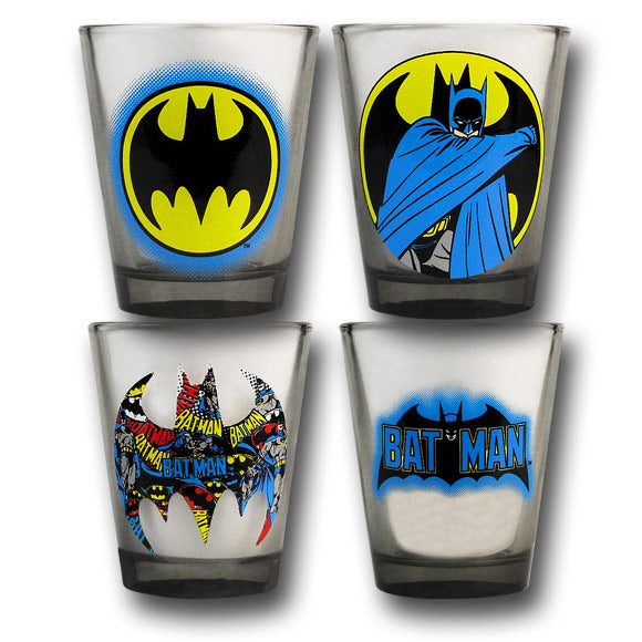 Batman 4 Mini Shot Glasses Set