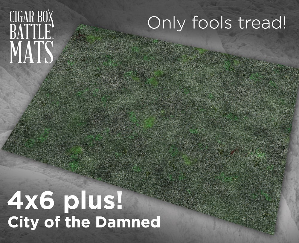 Cigar Box: City of the Damned 4x6 Battle Mat