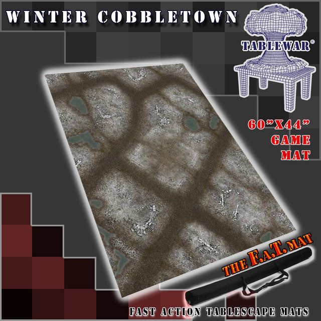 The F.A.T. Mat: 60x44" Winter Cobbletown Gaming Mat