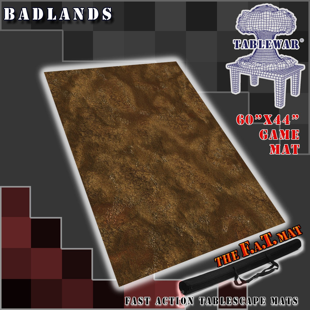 The F.A.T. Mat: 60x44" Badlands Gaming Mat