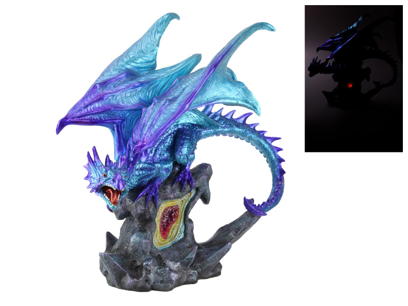 Electric Blue Dragon with Light 40cm