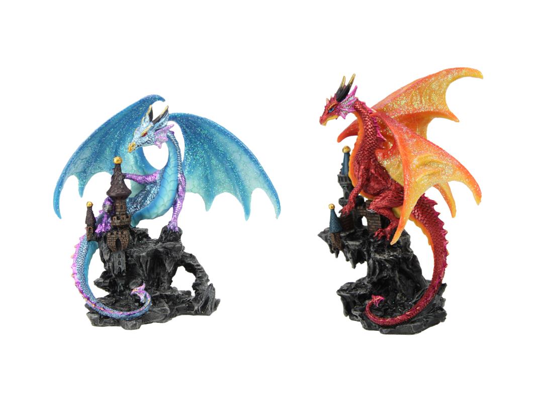 Dragon on Castle 18cm (Assorted - One Randomly Selected)