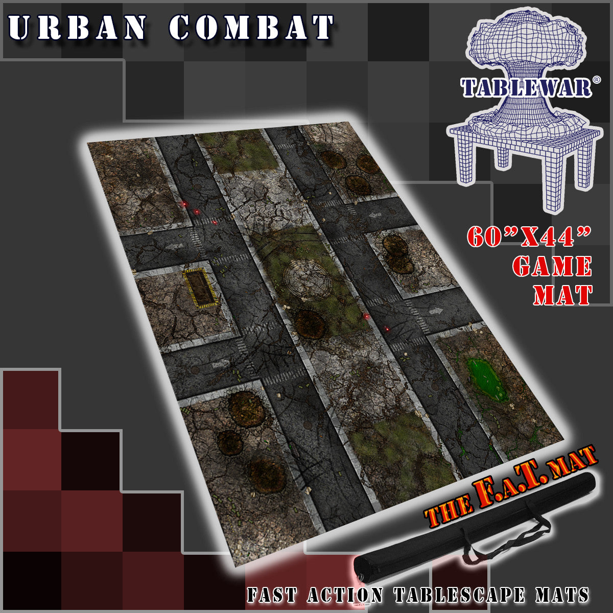 The F.A.T. Mat: 60x44" Urban Combat Gaming Mat