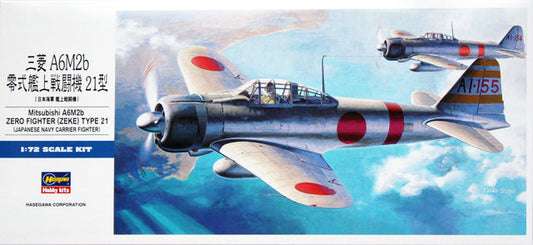 Hasegawa: 1/72 Mitsubishi A6M2b Zero Fighter Zeke Type 21 00451