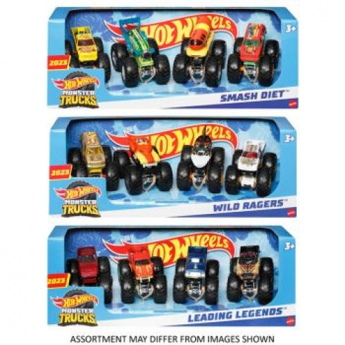 Hot Wheels: 1/64 Monster Trucks 4-Pack (Assorted - One Randomly Selected)