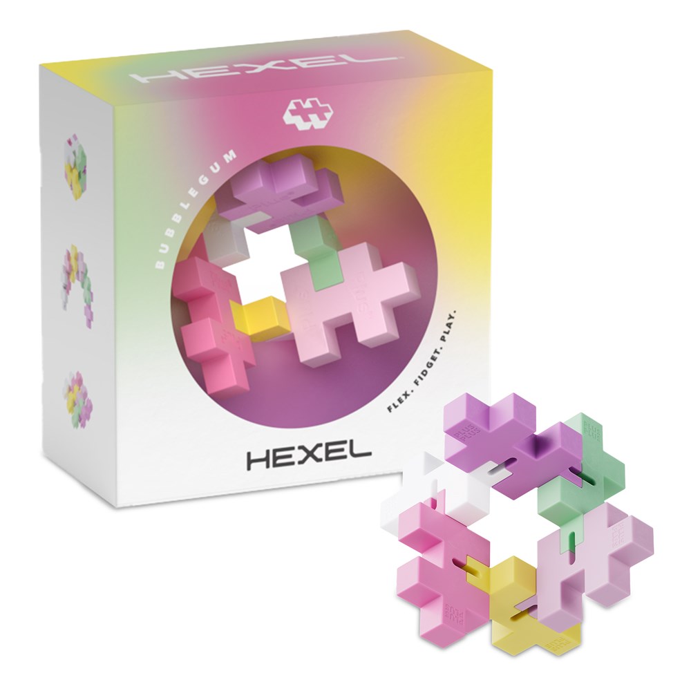 Plus-Plus: Hexel Fidget Toy Bubblegum