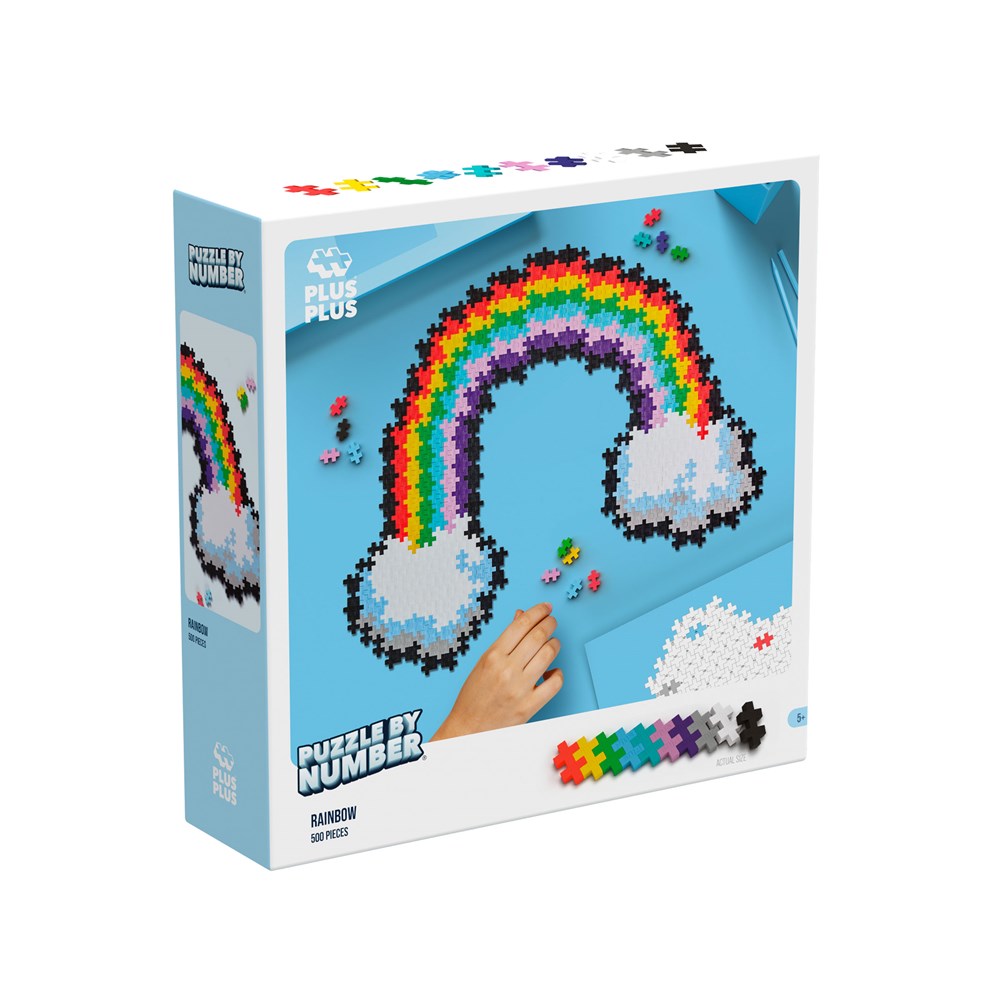 Plus-Plus: Puzzle By Number Rainbow 500pc