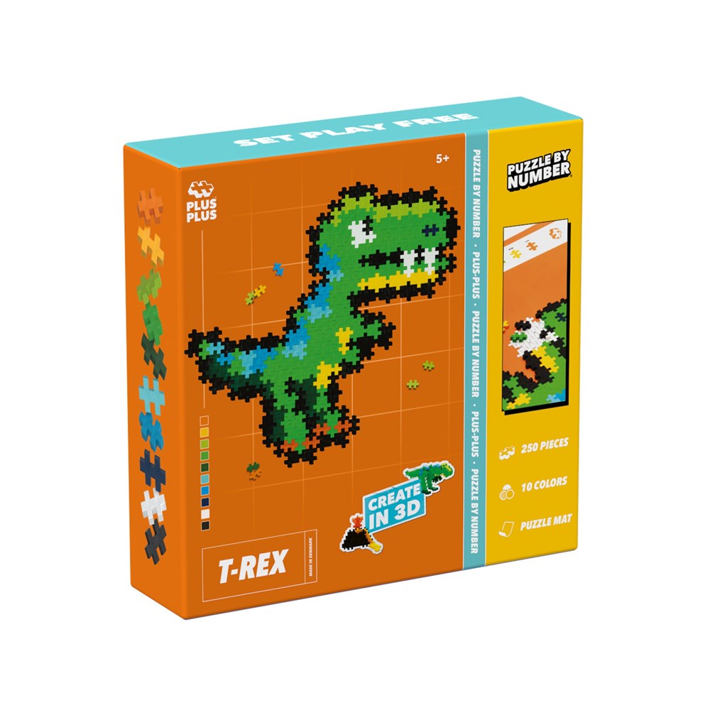 Plus-Plus: Puzzle By Number T-Rex 250pc