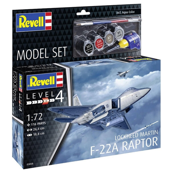 Revell: 1/72 Model Set Lockheed Martin F-22A Raptor 63858