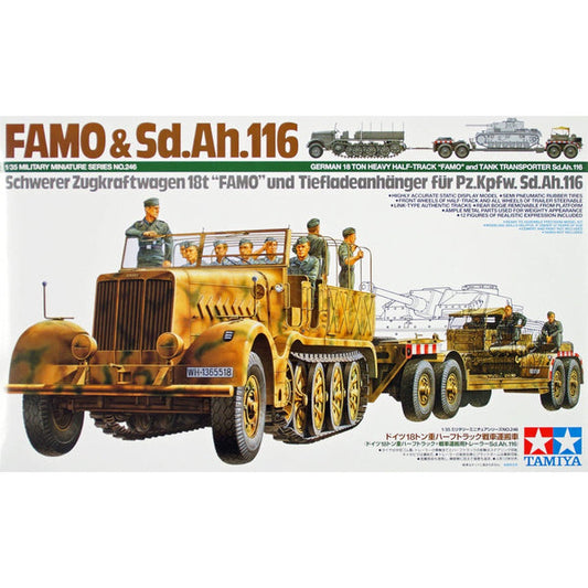 Tamiya: 1/35 German 18ton Heavy Half-Track Famo and Tank Transporter Sd.Ah.116 35246