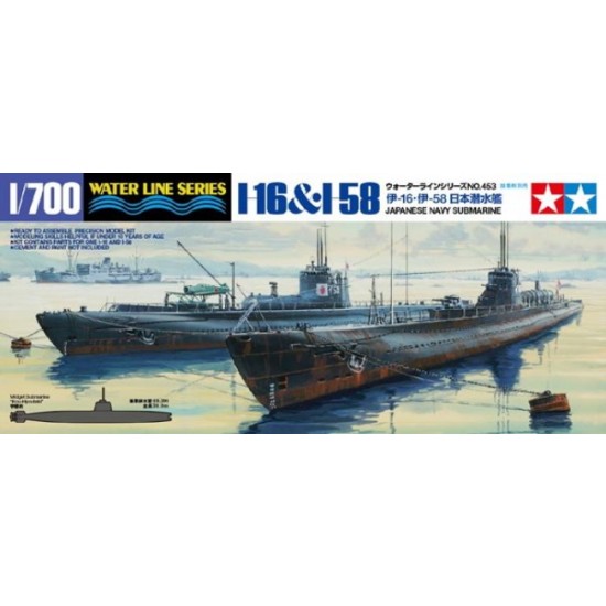 Tamiya: 1/700 Japanese Navy Submarine I-16 & I-58 31453