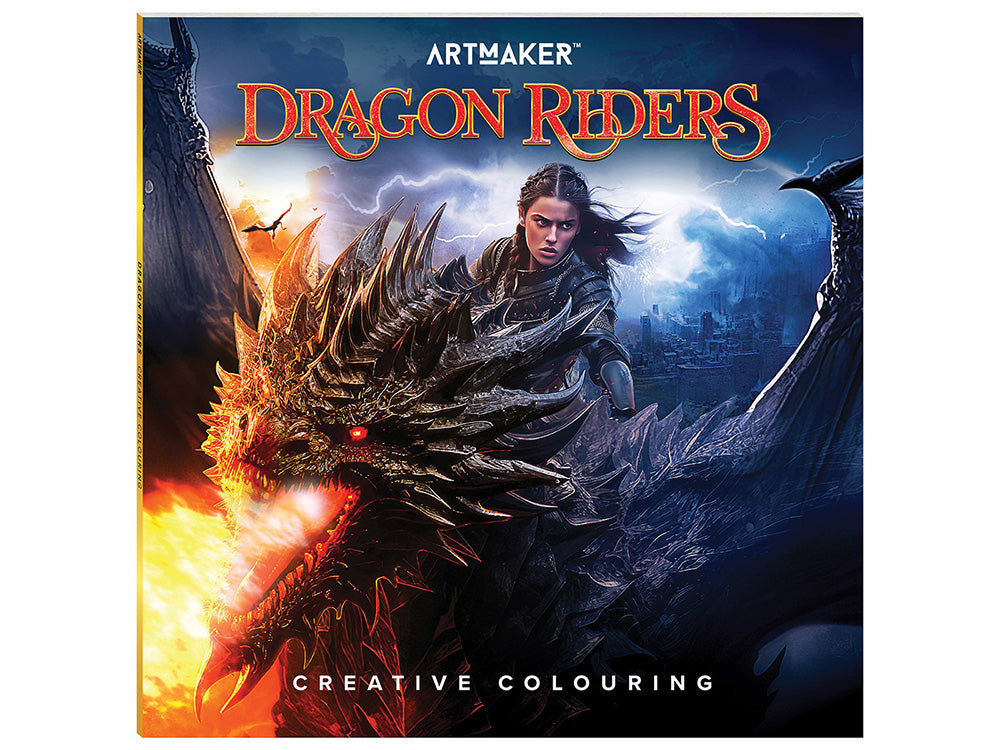 Artmaker: Dragon Riders Creative Colouring Book
