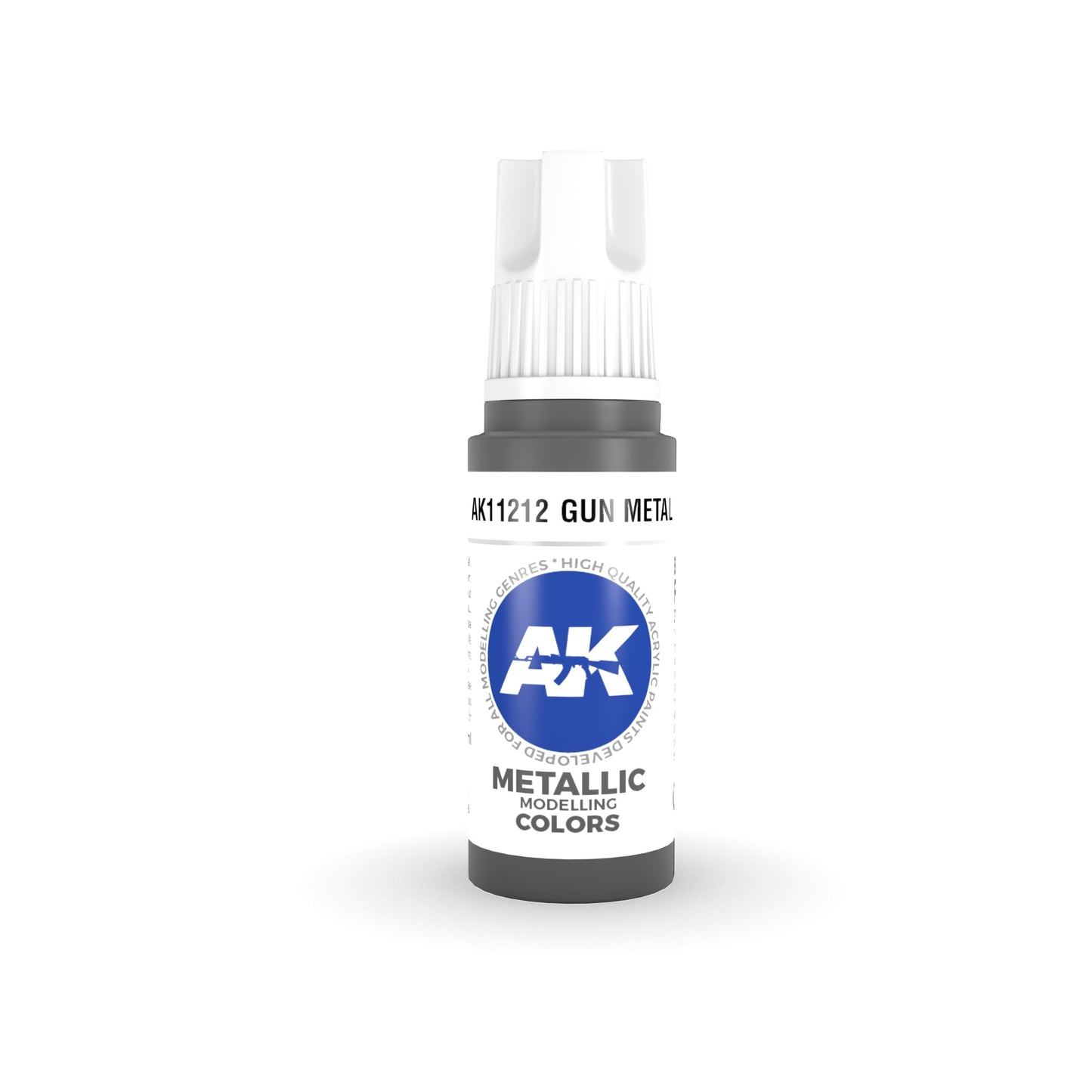 AK Interactive: 3 Gen Acrylics Gun Metal 17ml