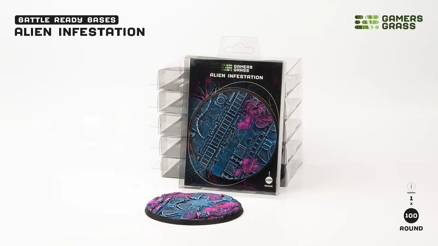 Gamers Grass: Bases Alien Infestation Round 100mm (x1)