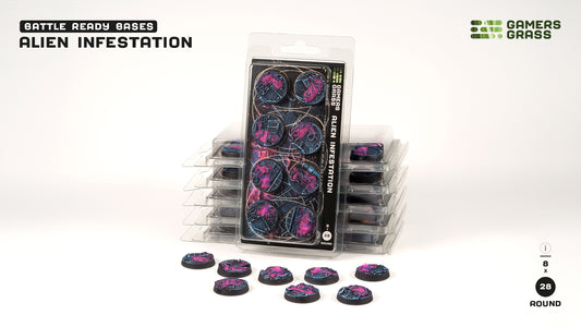 Gamers Grass: Bases Alien Infestation Round 28mm (x8)