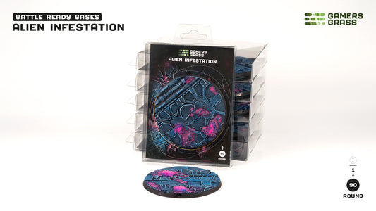 Gamers Grass: Bases Alien Infestation Round 90mm (x1)