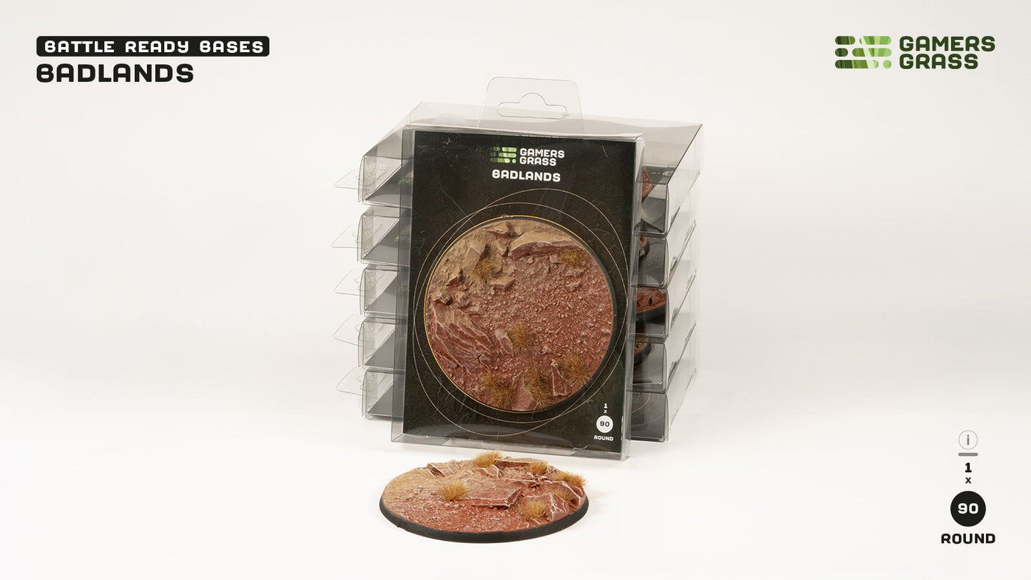 Gamers Grass: Bases Badlands Round 90mm (x1)