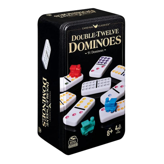 Cardinal Classics: Dominoes Double 12 With Mexican Train In Tin