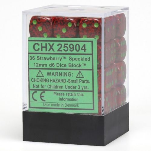 Chessex: Speckled 12mm D6 Strawberry (x36)