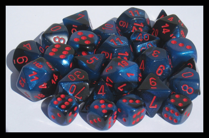 Chessex: Gemini 16mm D6 Starlight Black/Red (x12)