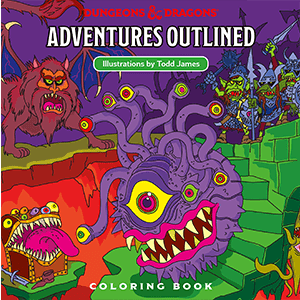 D&D: Adventures Outlined Colouring Book