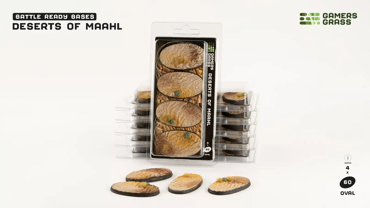 Gamers Grass: Bases Deserts of Maahl Oval 60mm (x4)