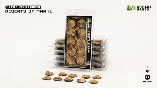Gamers Grass: Bases Deserts of Maahl Round 25mm (x10)
