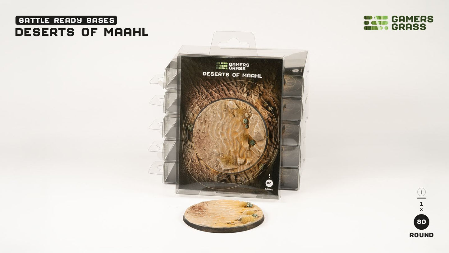 Gamers Grass: Bases Deserts of Maahl Round 80mm (x1)
