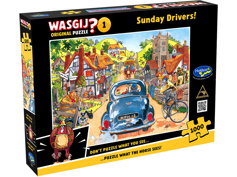 Wasgij: 1000pc Retro Original #1 Sunday Drivers!