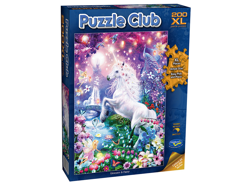 Holdson: 200pc Puzzle Club Unicorn & Fairy