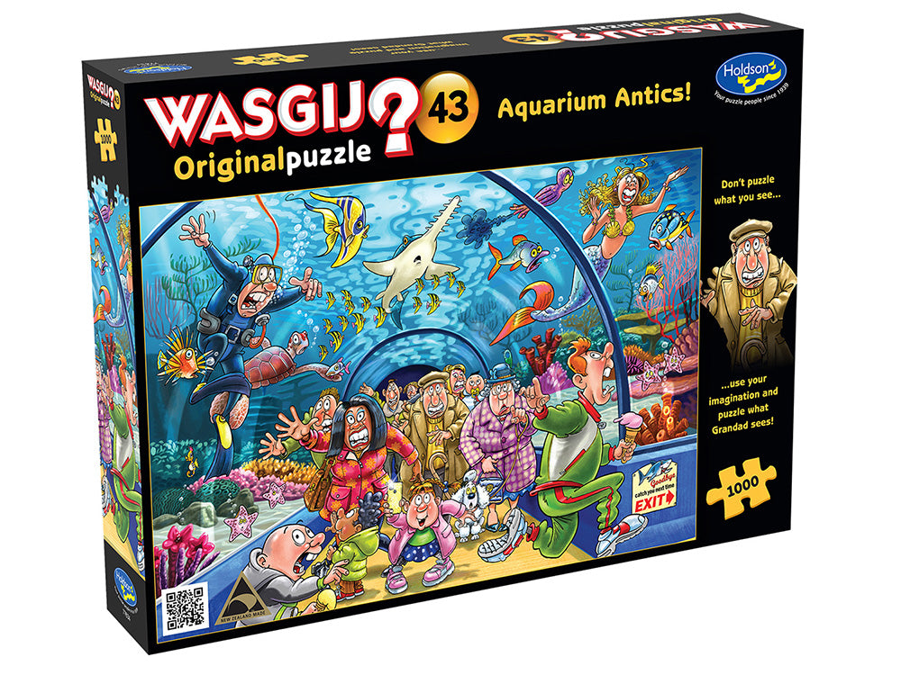 Wasgij: 1000pc Original #43 Aquarium Antics!
