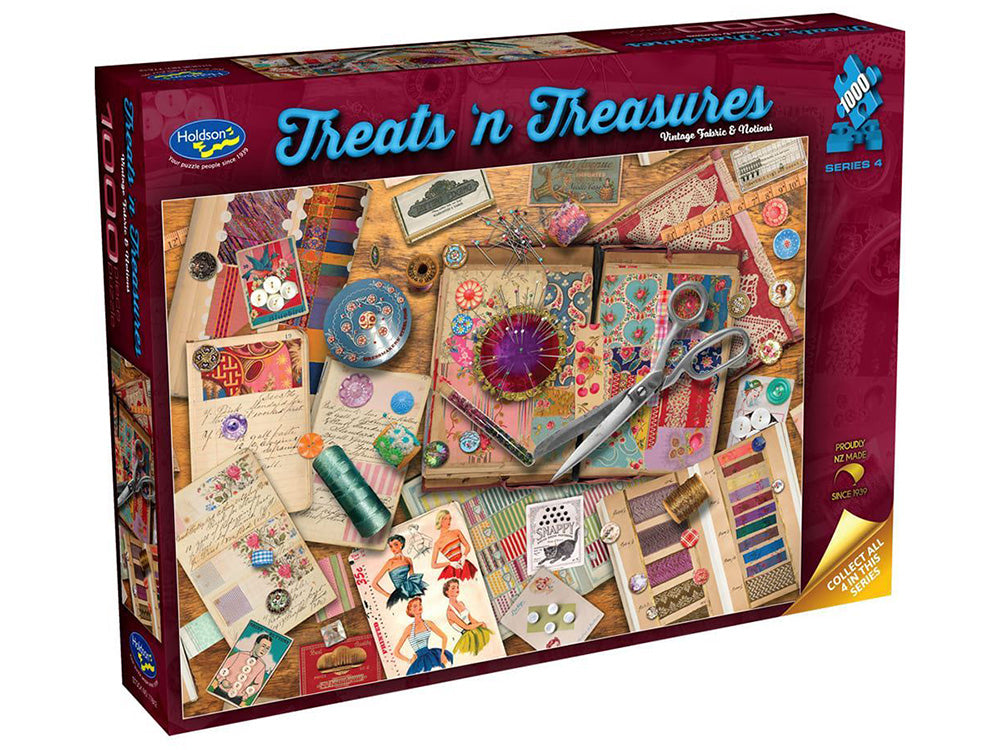 Holdson: 1000pc Treats 'n Treasures Vintage Fabric & Notions
